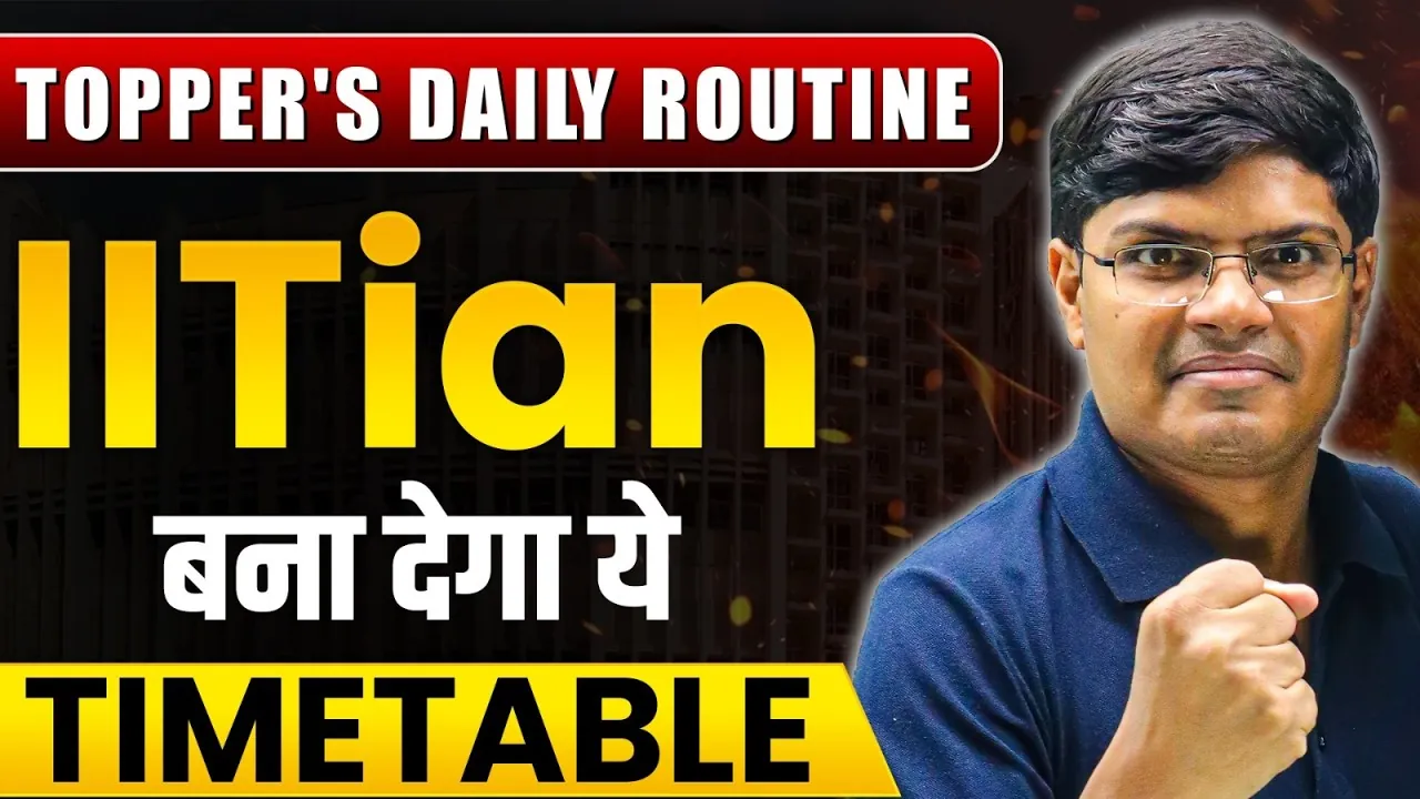 JEE 2028 Daily Study Plan: Complete Timetable for Class 11 & 12 (School + Non-School Days)