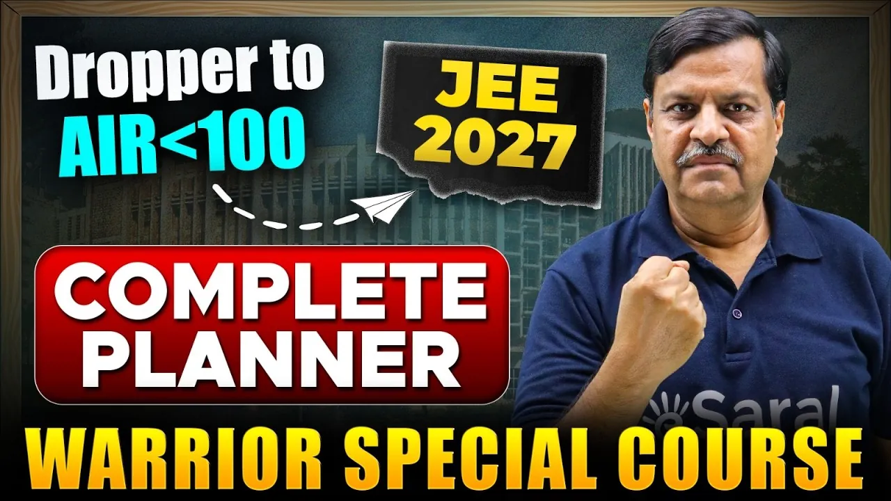 JEE Dropper Batch 2027:Should you actually take a JEE Drop Year?   A Complete Guide by IIT Faculty