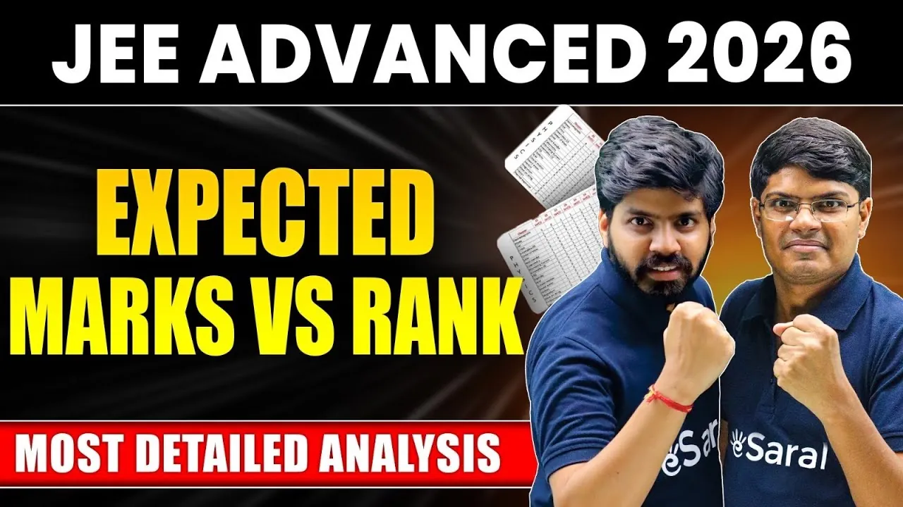 JEE Advanced 2026 Marks vs Rank: Expected Rank Predictor by IIT Faculty
