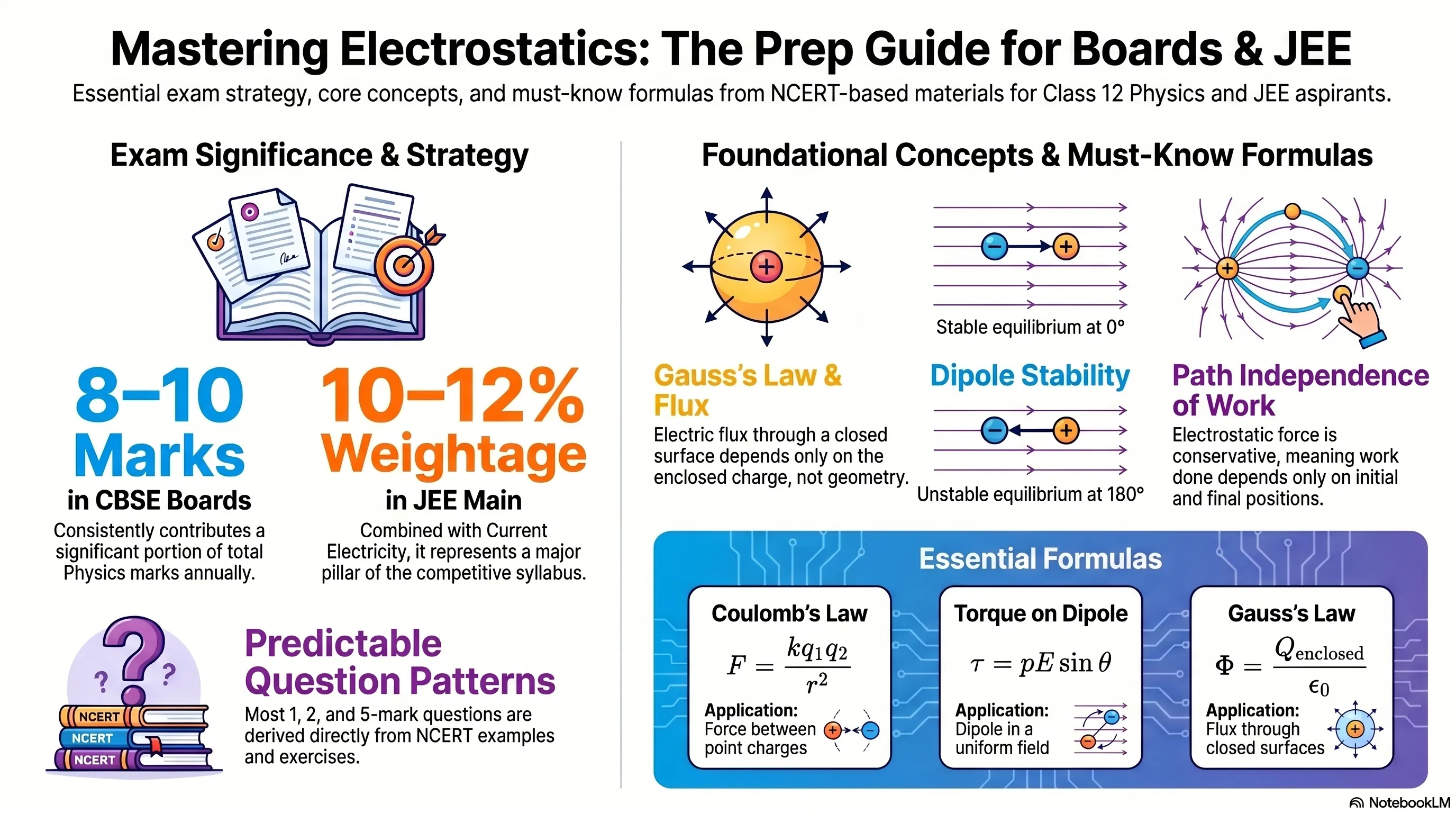 Electrostatics Class 12 Board Questions with Answers-Physics