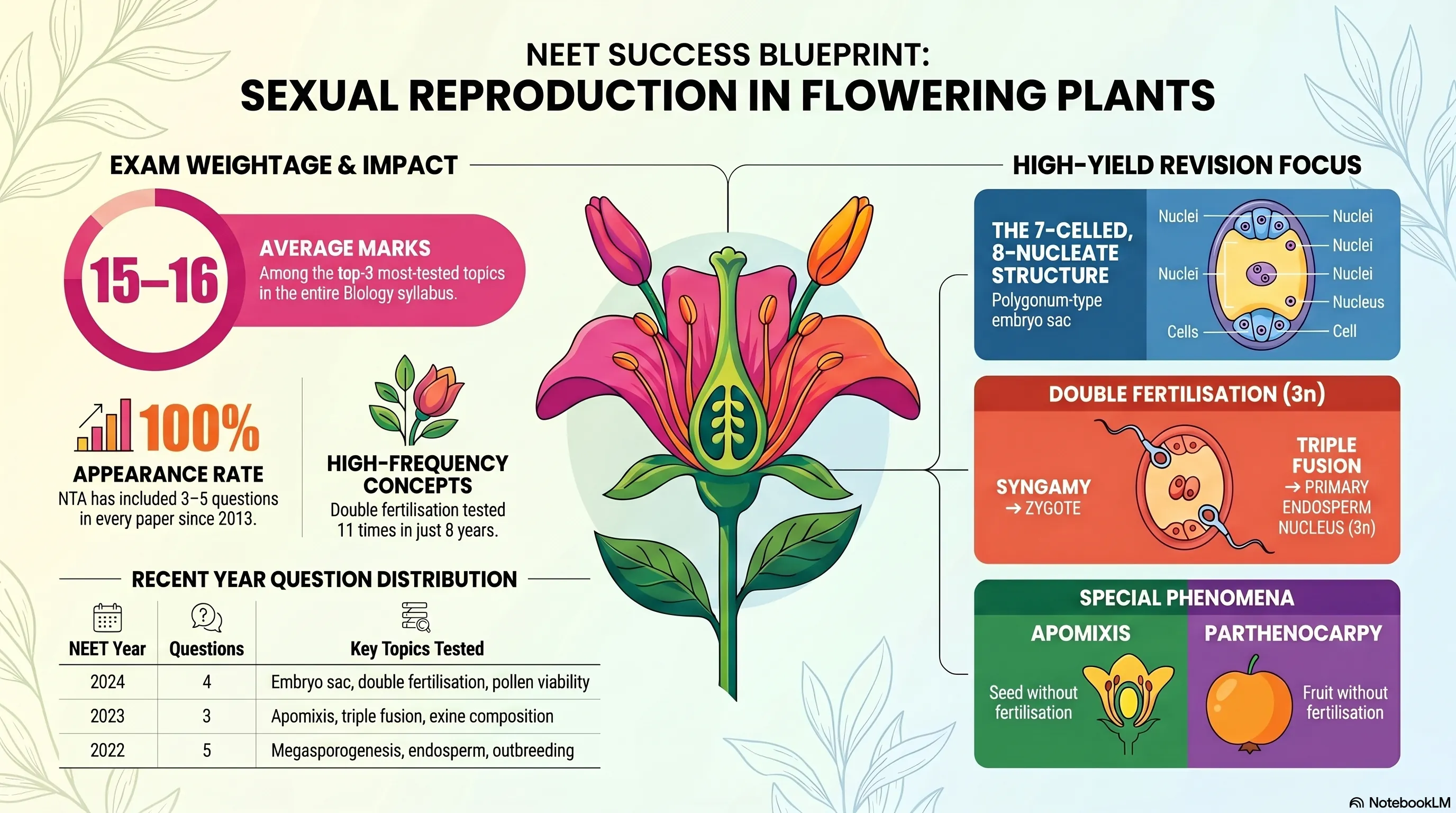 Sexual Reproduction in flowering plants - NEET Previous Year Questions with Complete Solutions