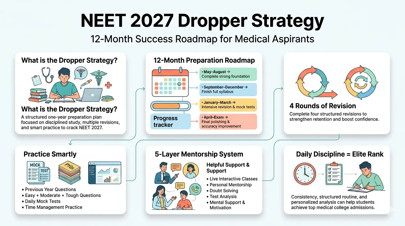 How to Score 700+ Marks in NEET 2027 as a Dropper?