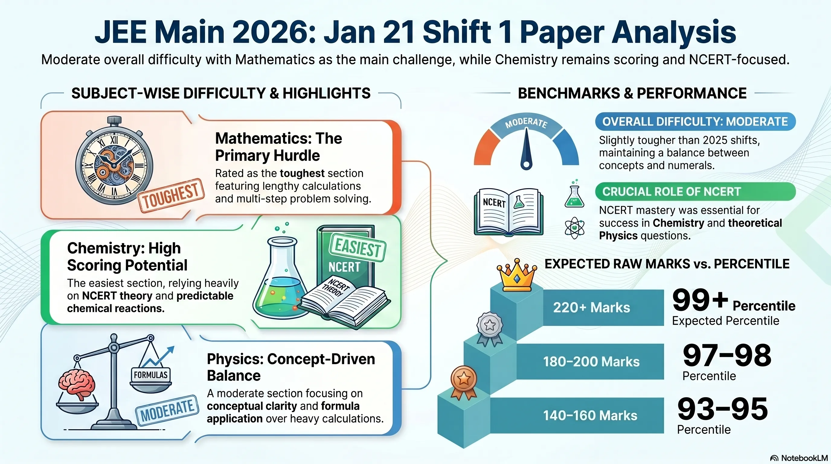 JEE Main 2026 Jan 21 Shift 1 Paper Analysis: Difficulty, Weightage & Student Reactions