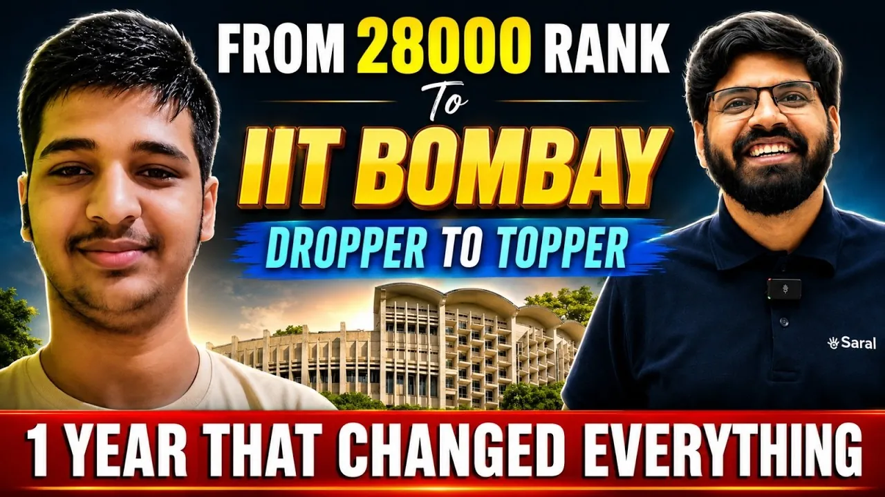 eSaral JEE Dropper Batch Success Story: From AIR 28,000 to AIR 3,161 in One Year