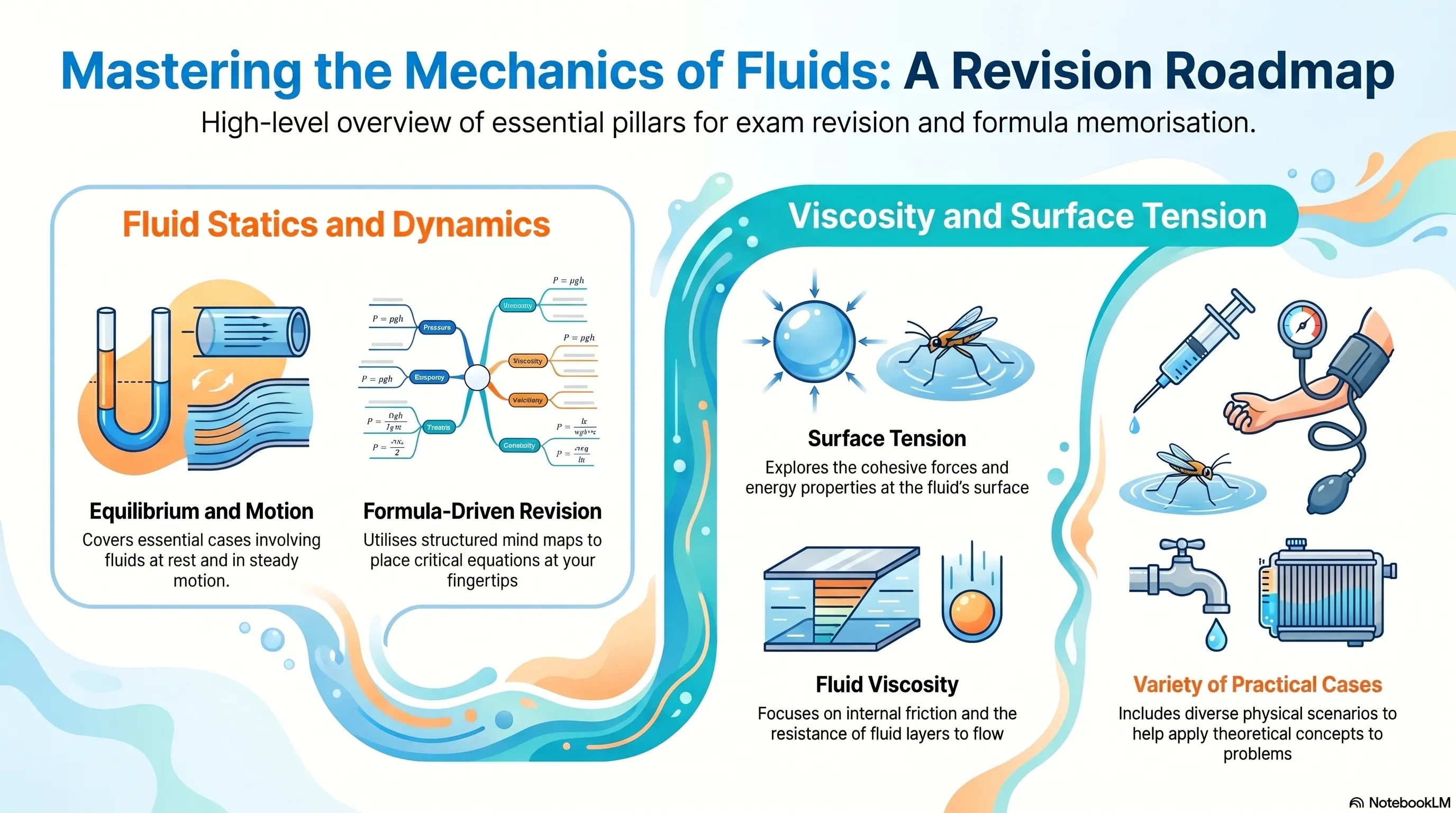 Mind Maps for Mechanical Properties of Fluids Revision: Class XI, JEE, NEET
