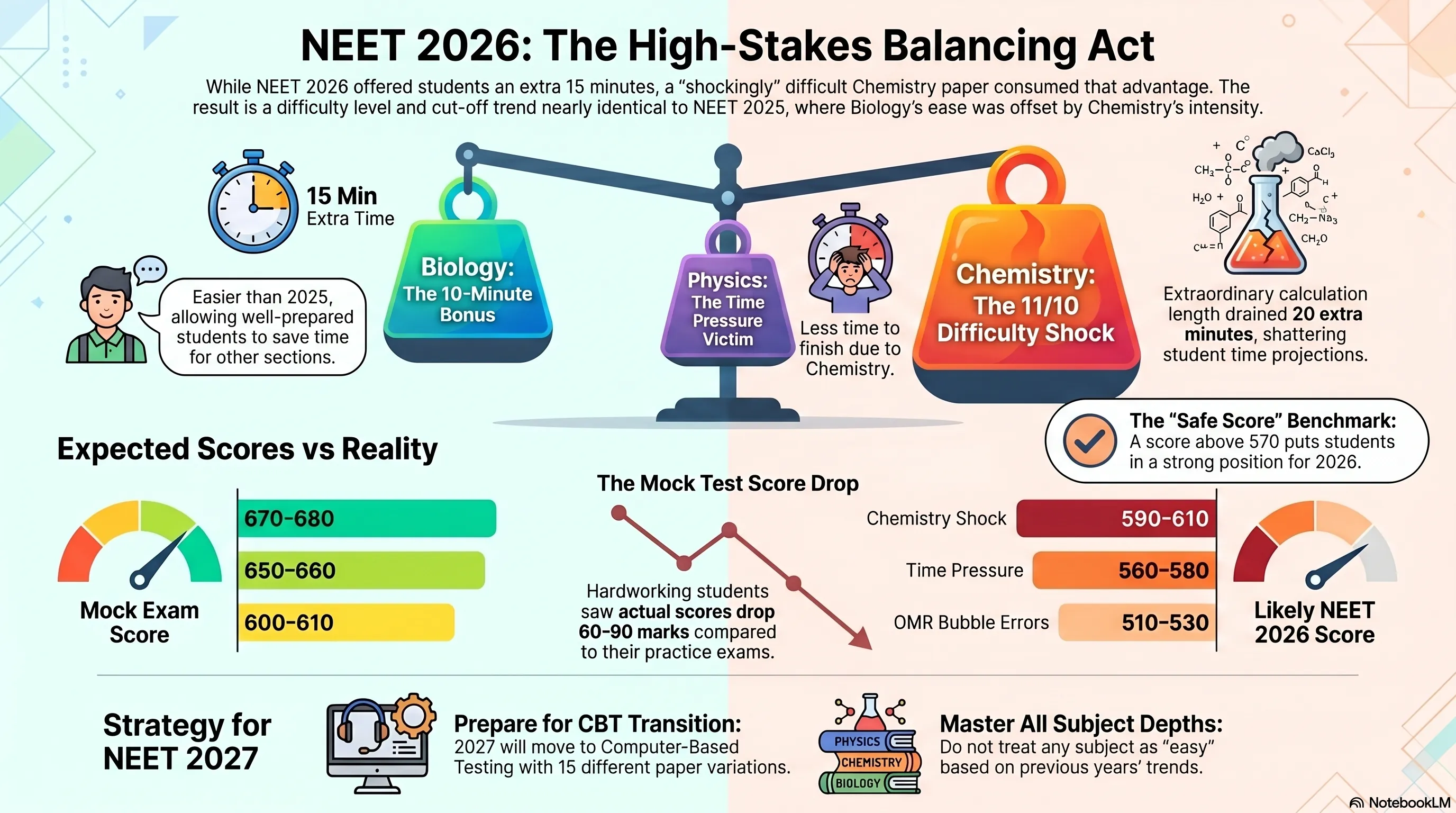 NEET 2026 Paper Analysis: Cut Off, Safe Score & Subject Difficulty