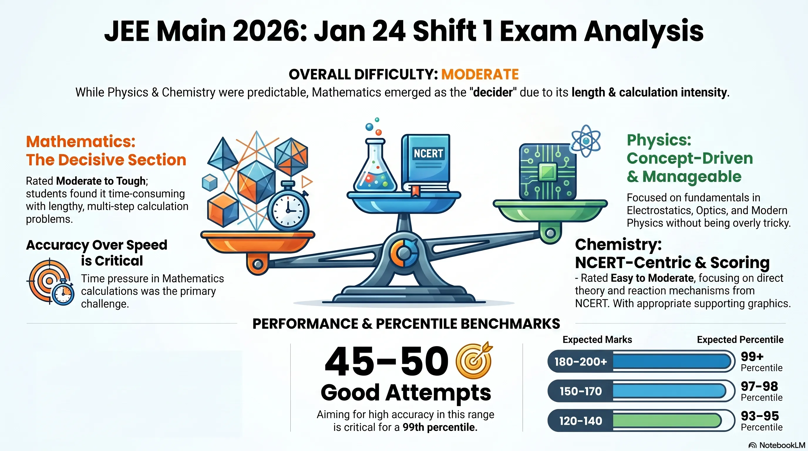 JEE Main 2026 Jan 24 Shift 1 Paper Analysis: Difficulty, Weightage & Student Reactions