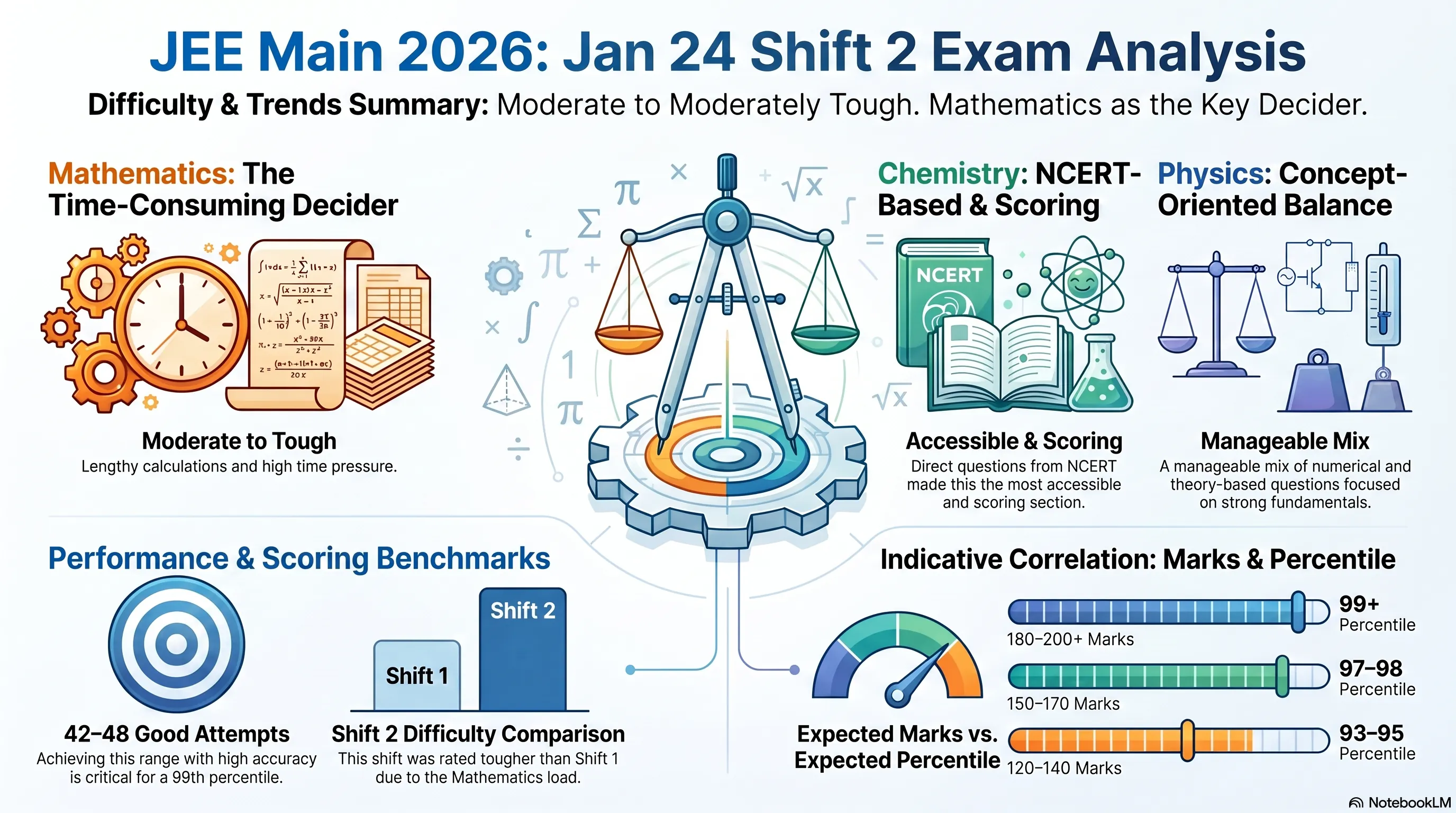 JEE Main 2026 Jan 24 Shift 2 Paper Analysis: Difficulty, Weightage & Student Reactions