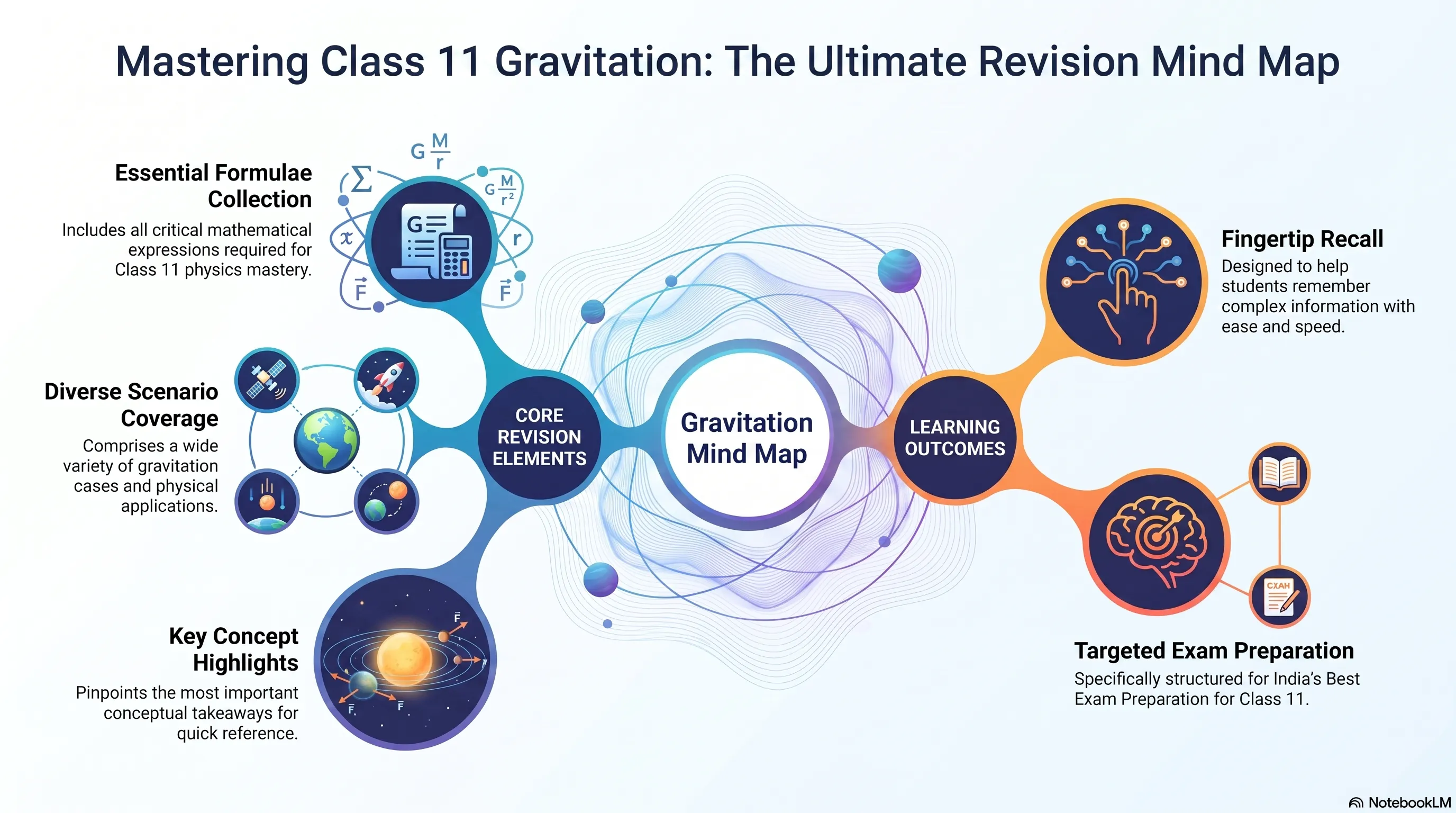 Mind Map for Gravitation Revision - Class 11, JEE, NEET
