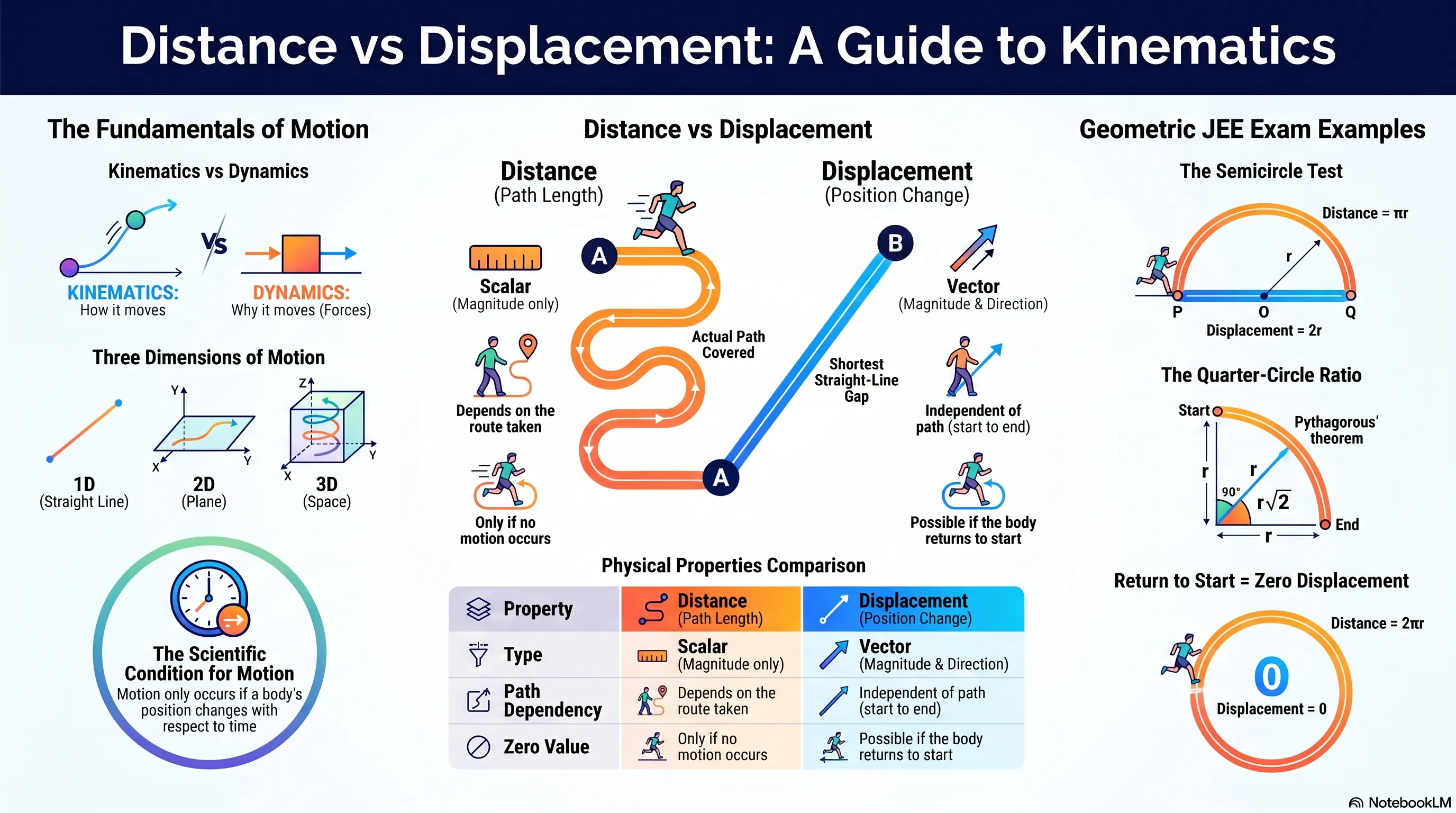 Distance and Displacement in Physics: JEE Concept Guide