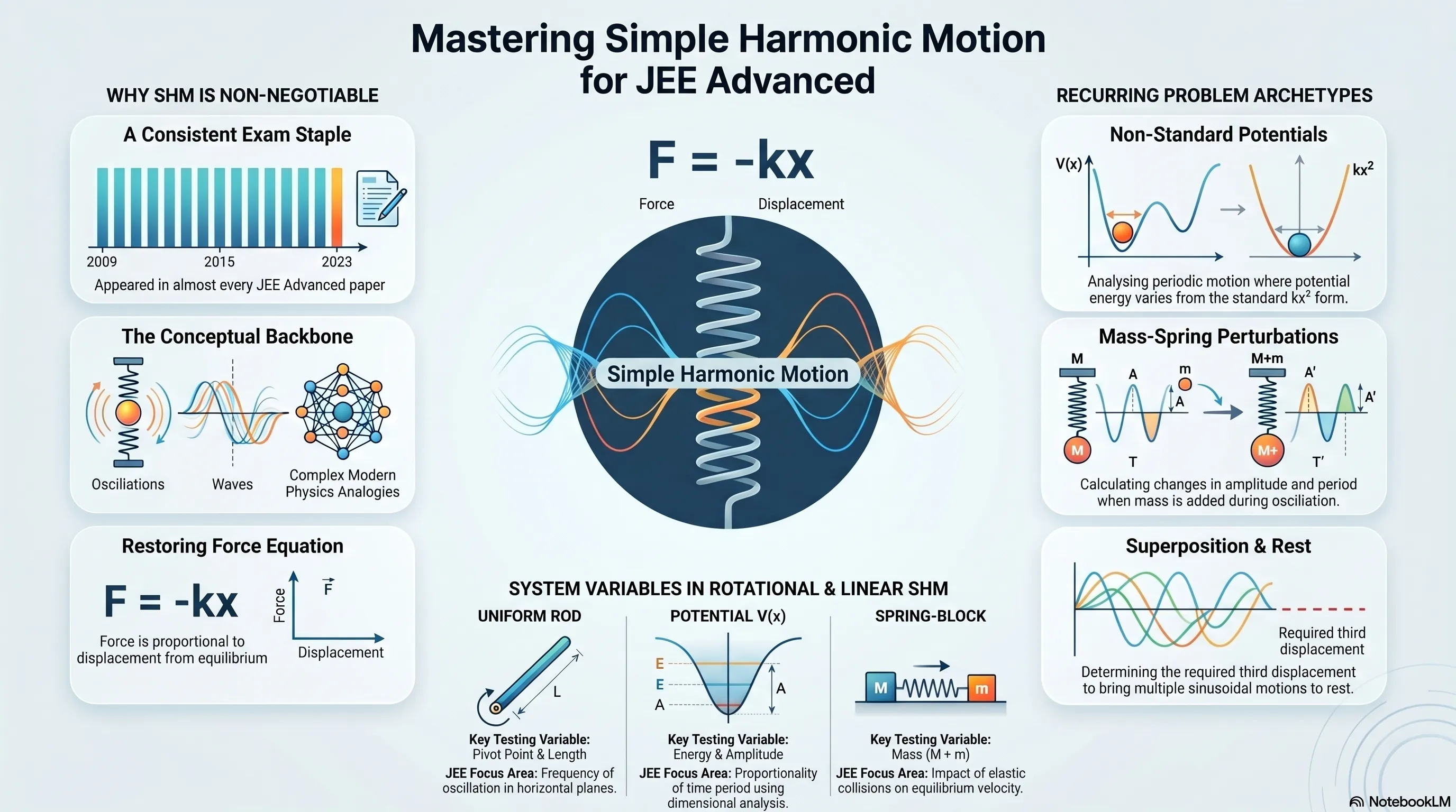 Simple Harmonic Motion - JEE Advanced Previous Year Questions with Solutions