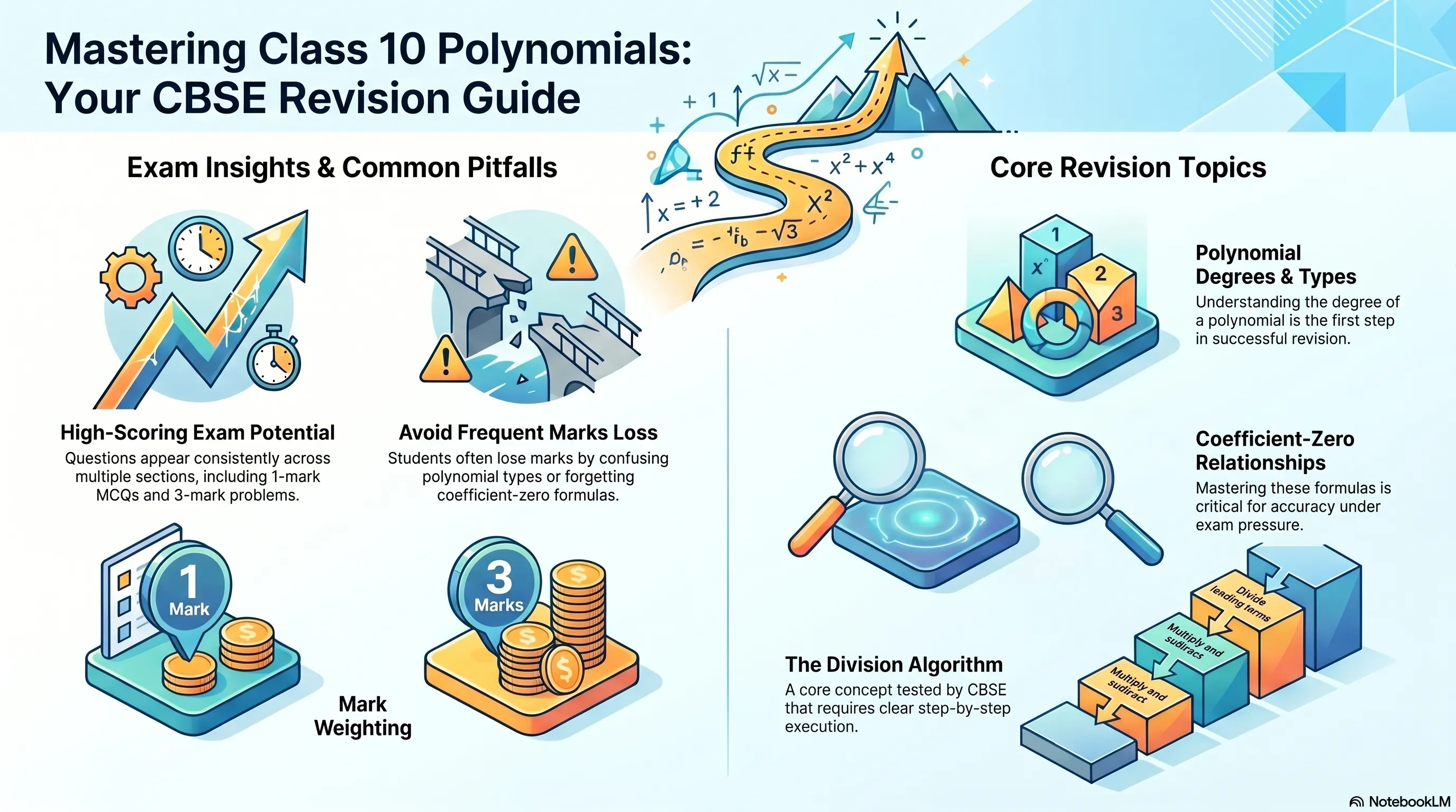 Polynomials - Class 10  Chapter 2 Short Notes (Mind Maps)