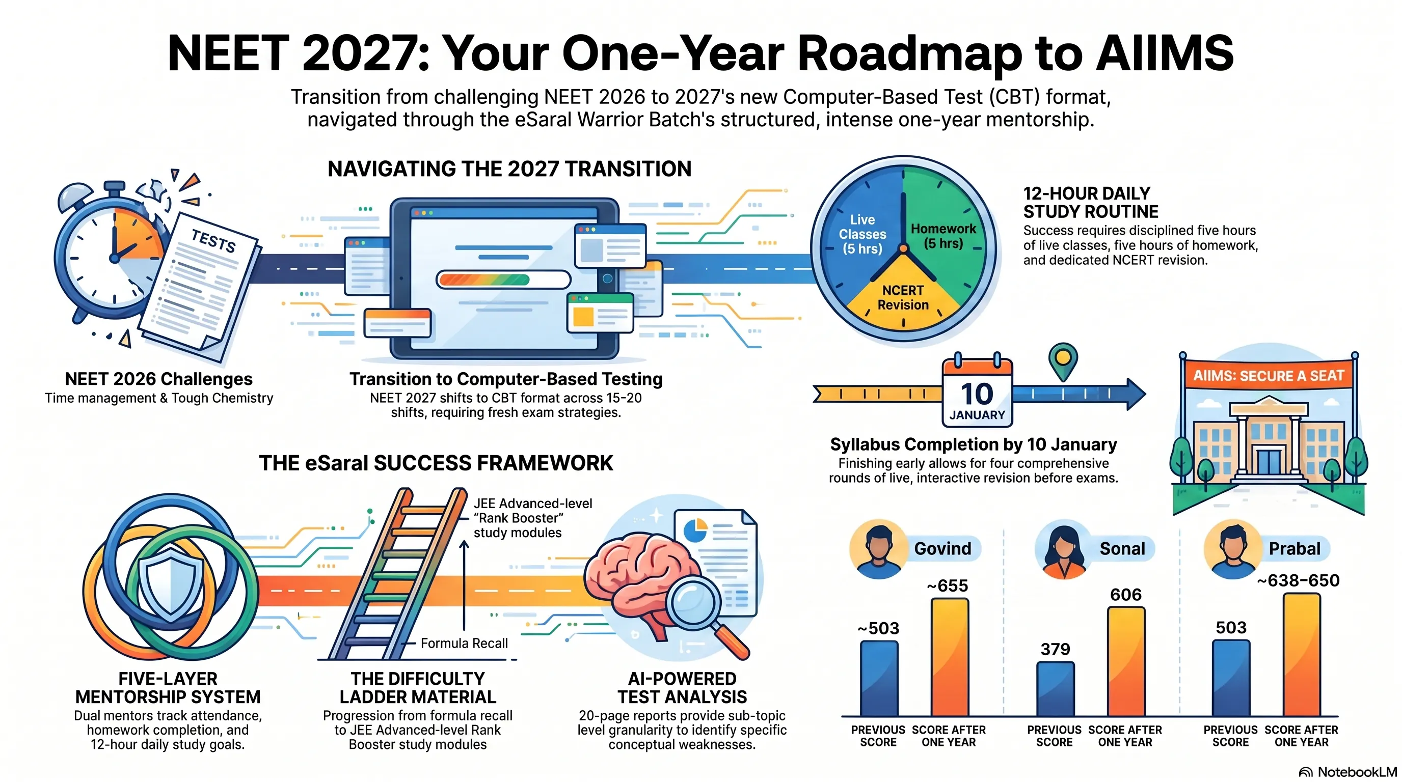 eSaral NEET Dropper Batch 2027: One-Year AIIMS Roadmap