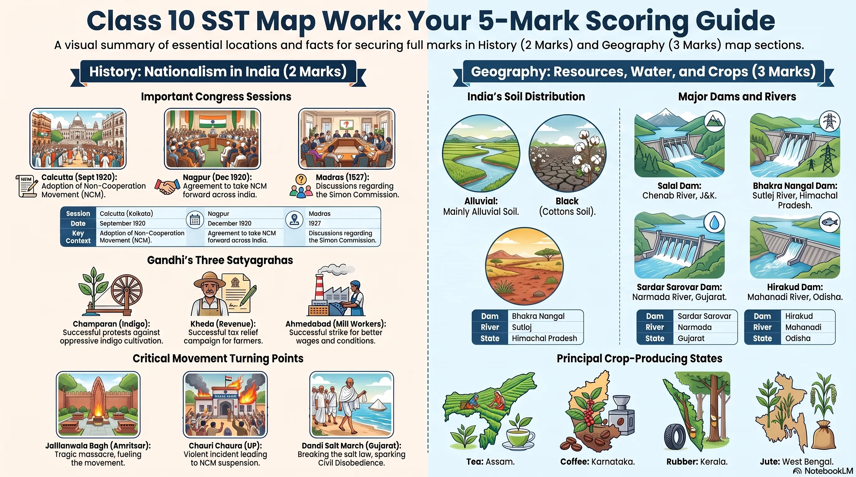 Class 10 SST Map Work Notes: History & Geography | eSaral