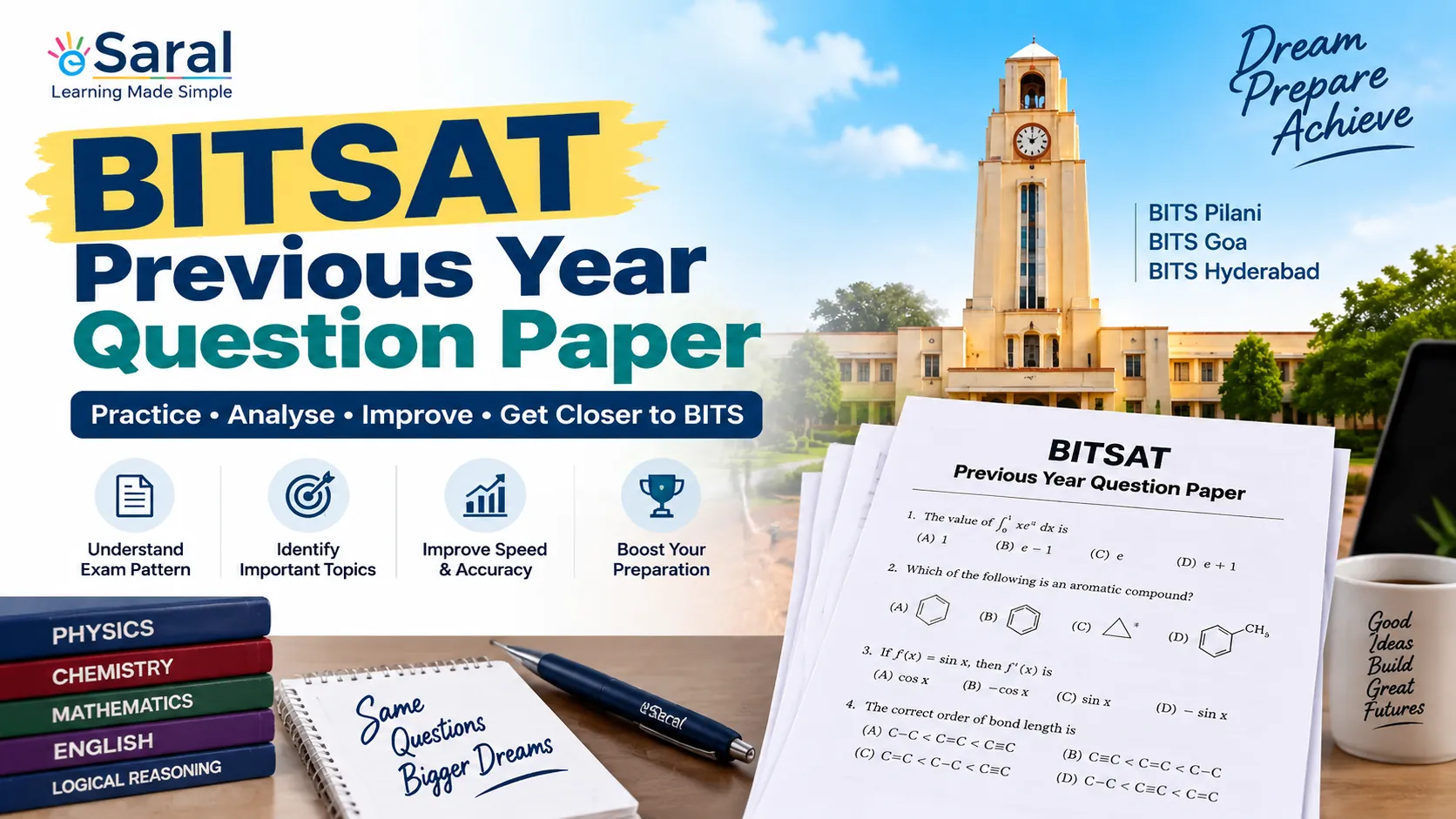 BITSAT Previous Year Question Paper PDF 