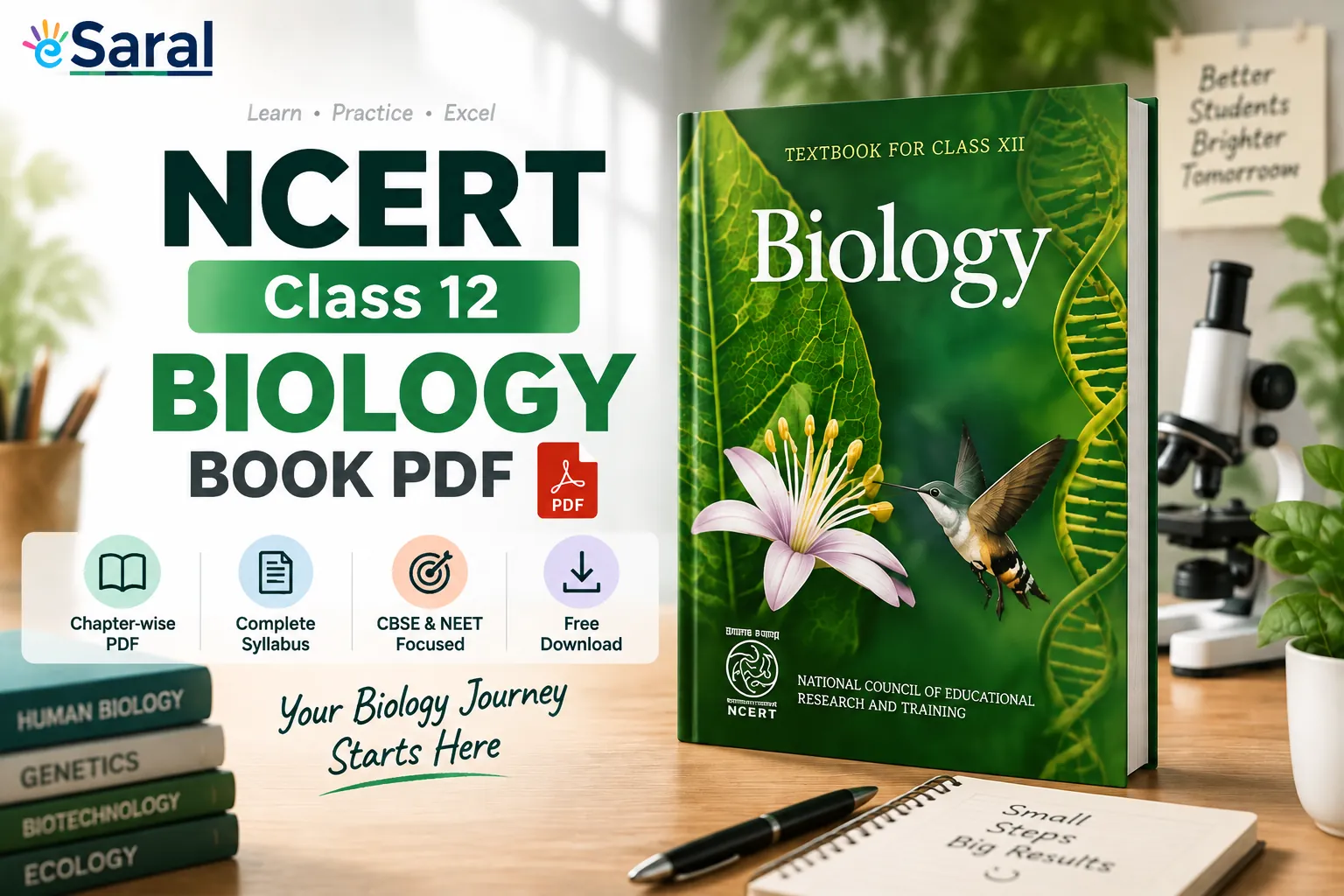 NCERT Class 12 Biology Book PDF – Textbook for 2026-27